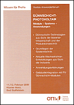 4. Anwenderforum D�nnschicht-Photovoltaik - OTTI Energie Kolleg